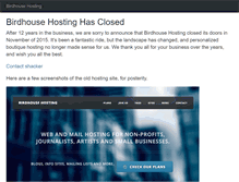 Tablet Screenshot of hosting.birdhouse.org
